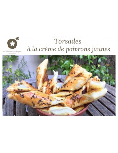 Yellow Pepper Cream Twists...